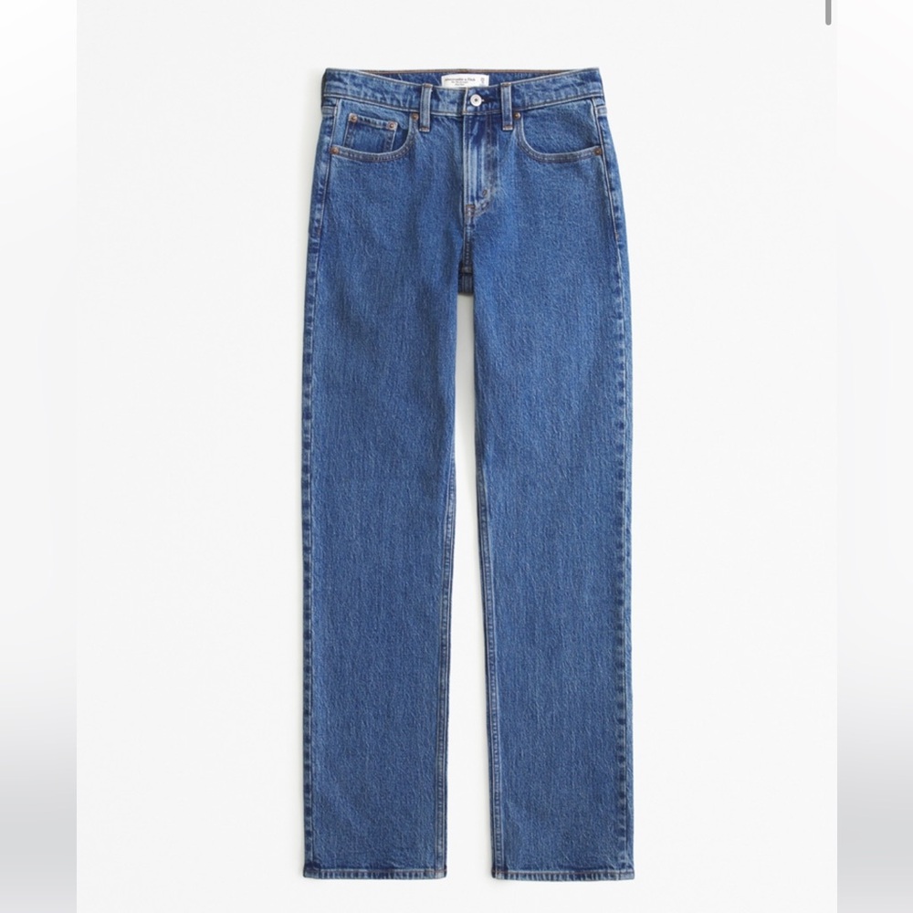 Abercrombie 25 Short Mid Rise 90s Straight Jeans